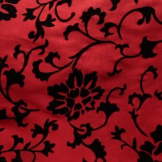 Ткань Тафта флок люрекс (красный)